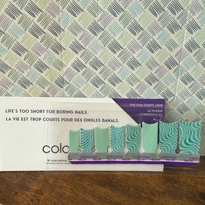 Color Street Teal and Purple Nail Strips